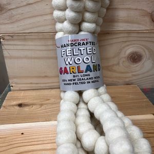 Trader Joe’s Handmade wool garland in white